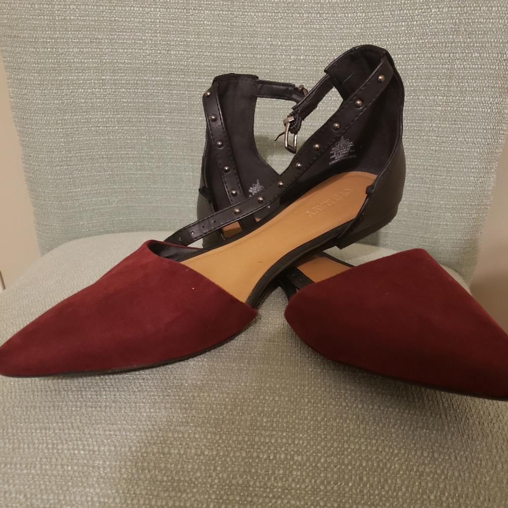 Burgundy and Black OldNavy Sandals